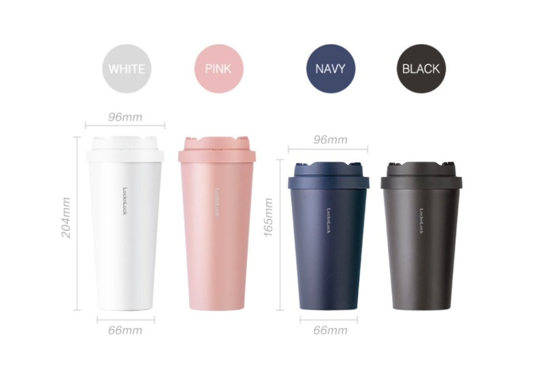 Vitality Onetouch 400ml Navy Insulated Travel Coffee Mug - 0cm