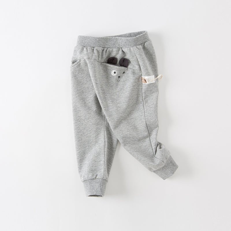 Witty Doggy Boy Grey Sweater Pants - 0cm