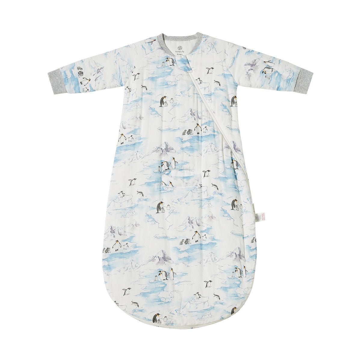 Wonderful Glacier Long Sleeve Kids Blue Sleeping Bag 0cm