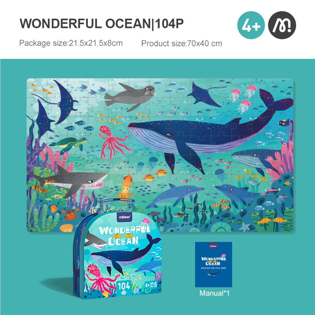 Wonderful Ocean 104pcs Puzzle Gift Box - 0cm