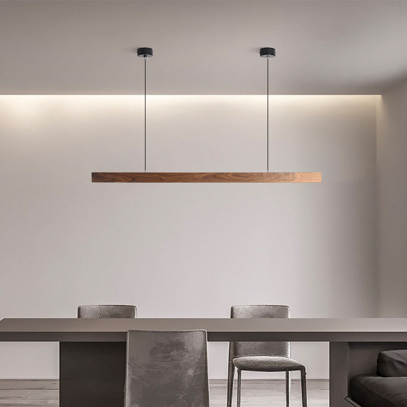 High-Powered Hanging Wooden Beam Pendant Light