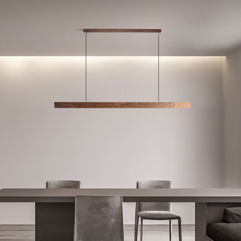 High-Powered Hanging Wooden Beam Pendant Light