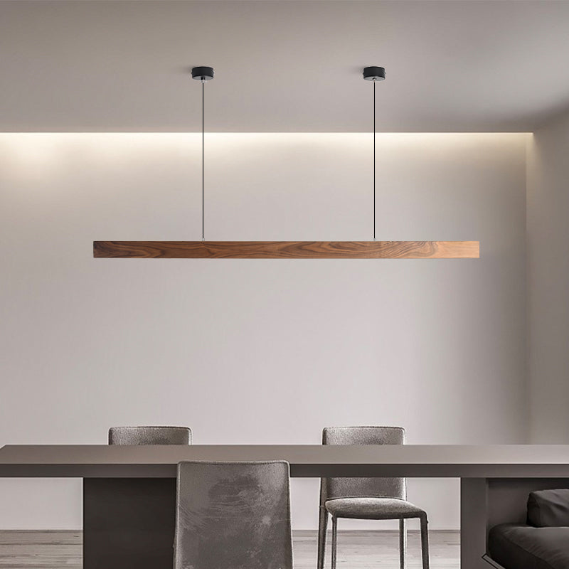 High-Powered Hanging Wooden Beam Pendant Light