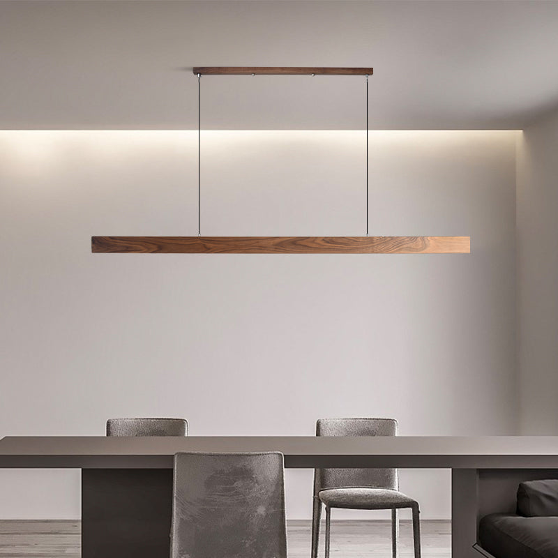 High-Powered Hanging Wooden Beam Pendant Light