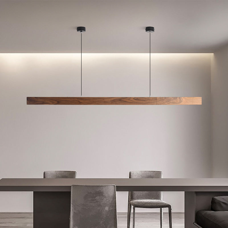 High-Powered Hanging Wooden Beam Pendant Light