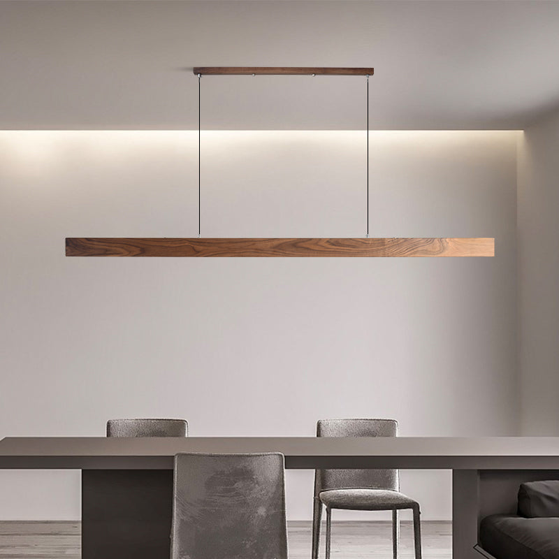 High-Powered Hanging Wooden Beam Pendant Light