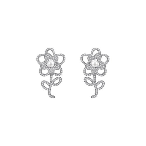 Flowerlace Silver Earrings