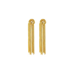 Waterfall Drop Tassel Gold Earrings