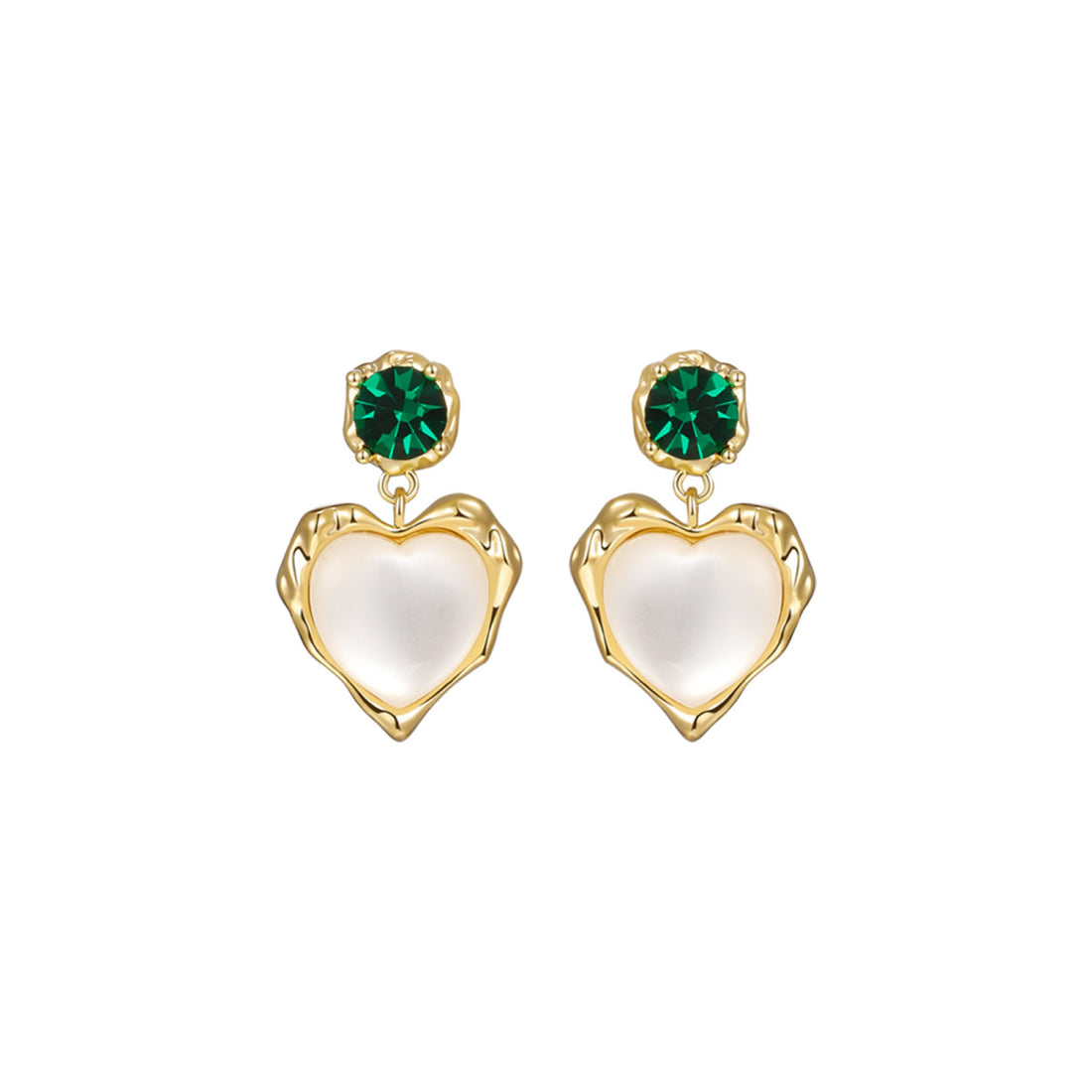 Eden Love Drop Green Earrings