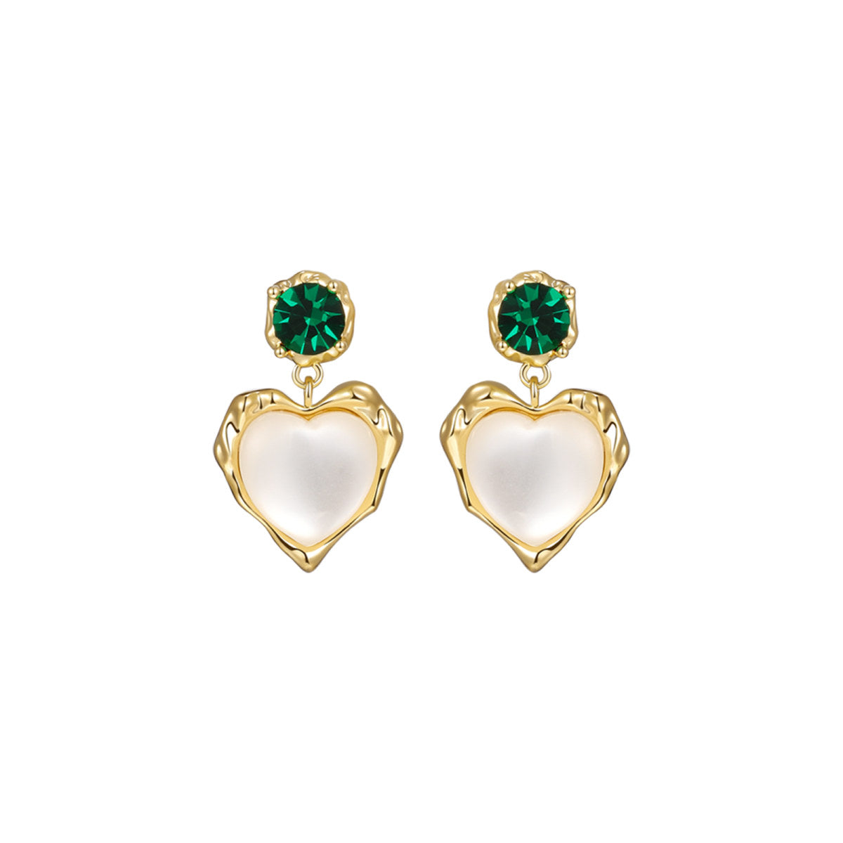 Eden Love Drop Green Earrings