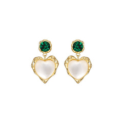 Eden Love Drop Green Earrings