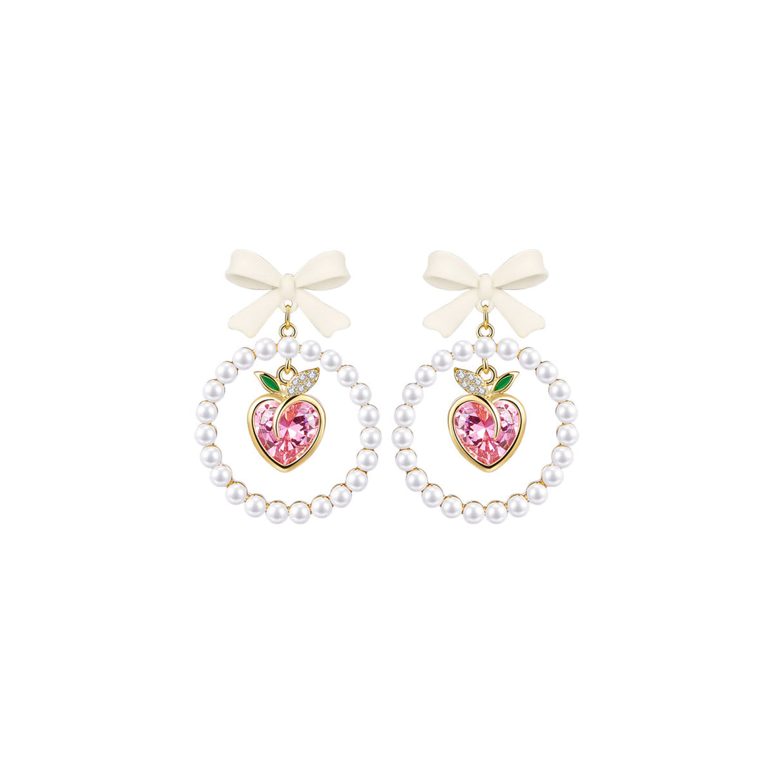 Gifted Candy Peach Pink Earrings