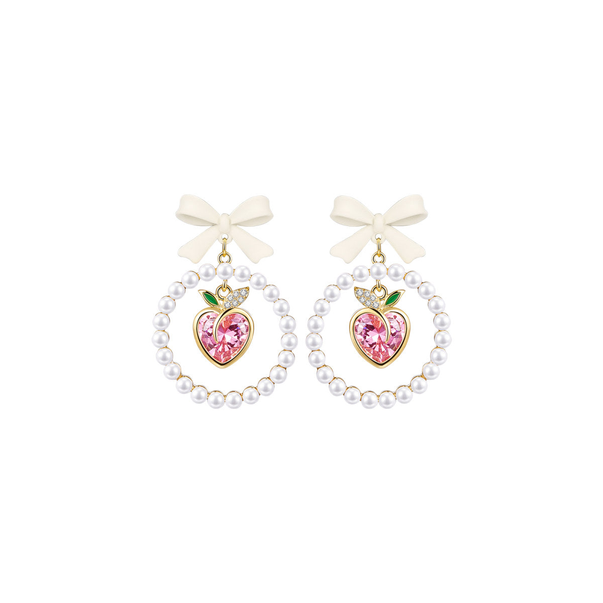 Gifted Candy Peach Pink Earrings
