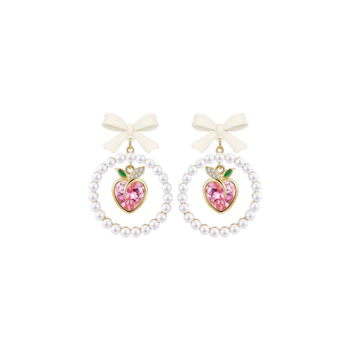 Gifted Candy Peach Pink Earrings