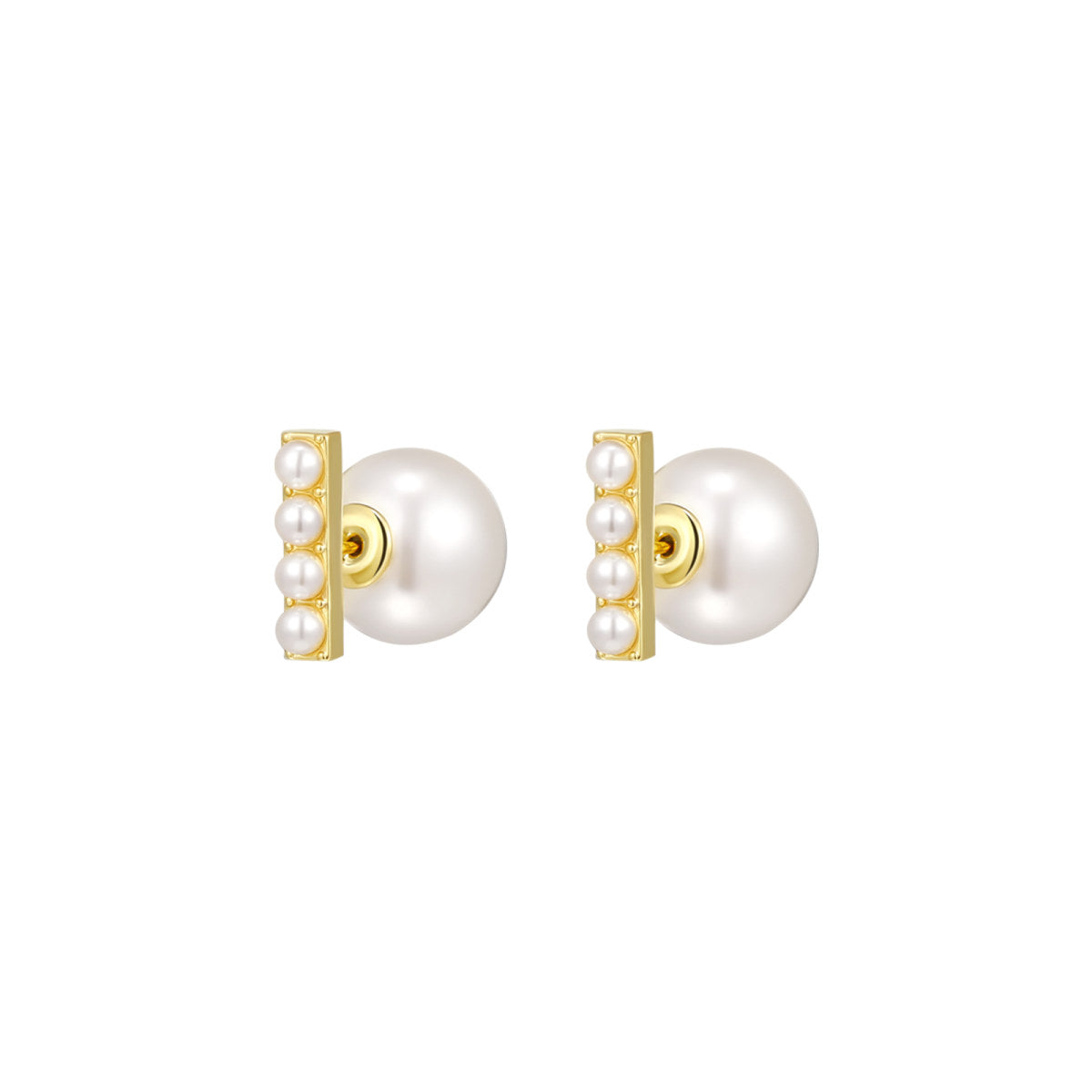 London Road Reversible Stud Gold Earrings