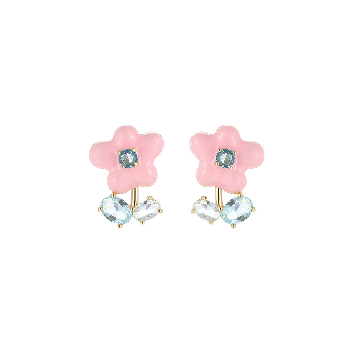 Sweet Peony Pink Earrings