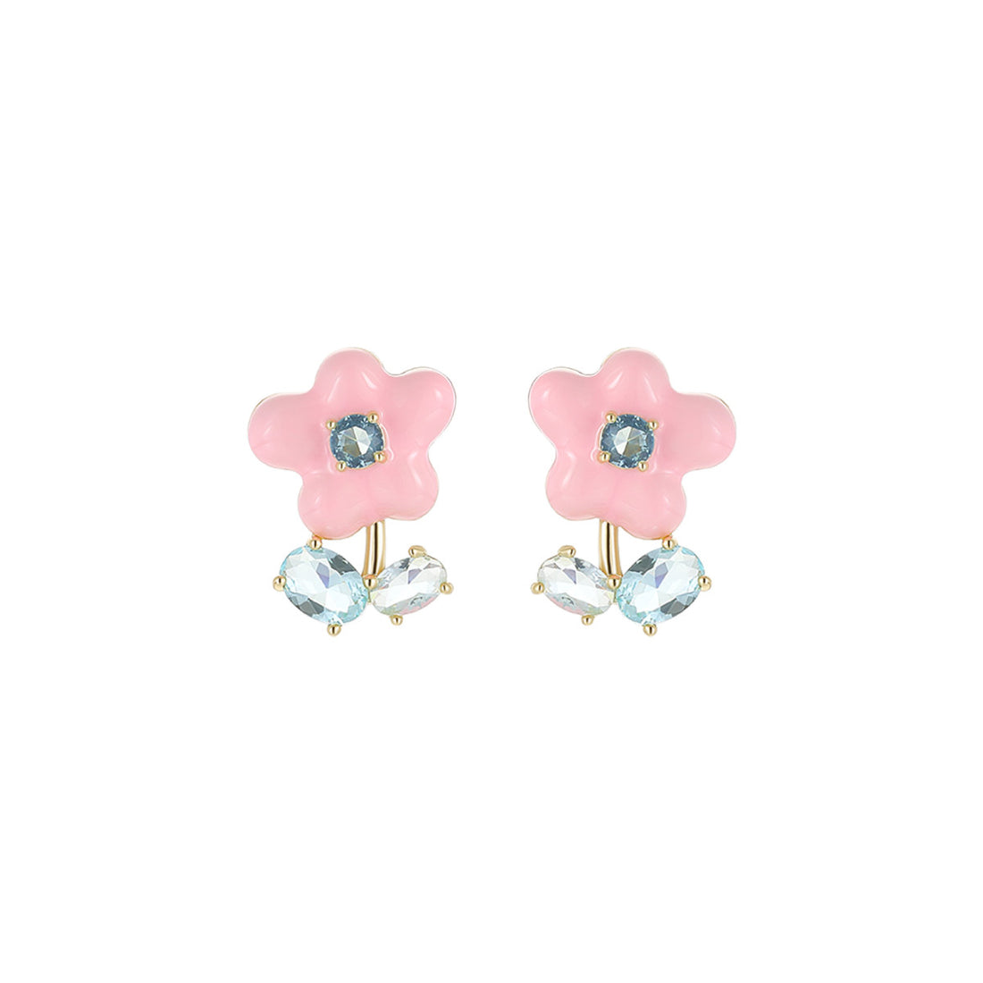 Sweet Peony Pink Earrings