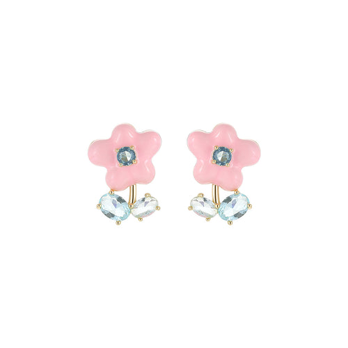 Sweet Peony Pink Earrings