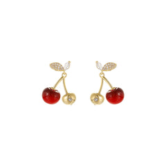 Cherry Bomb Drop Red Earrings