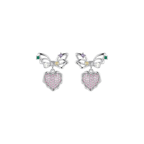 Halo Treasures Dangle Silver Earrings