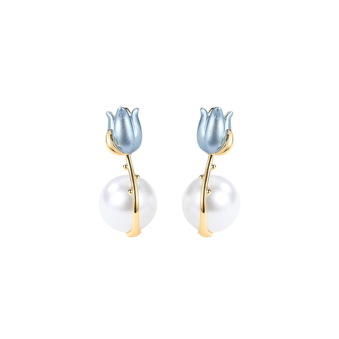 Turquoise Tulip Blue Earrings