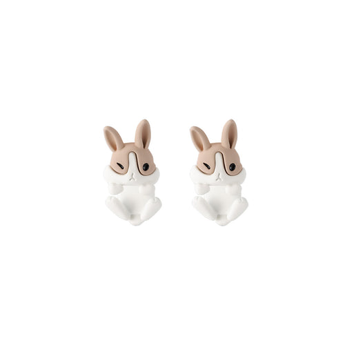 Cartoon Rabbit Mocha Earrings