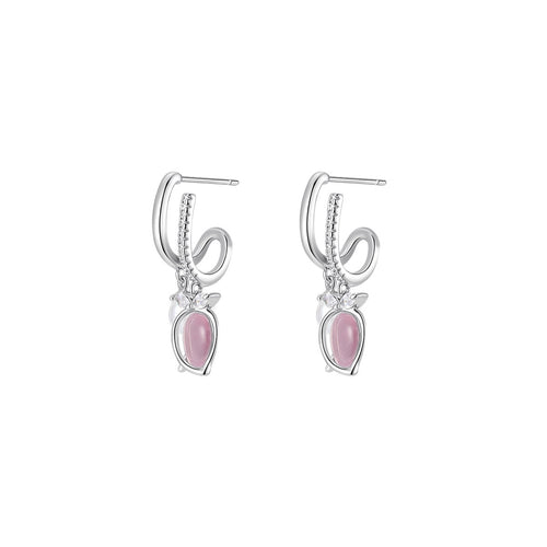 Magic Tulip Drop Pink Earrings