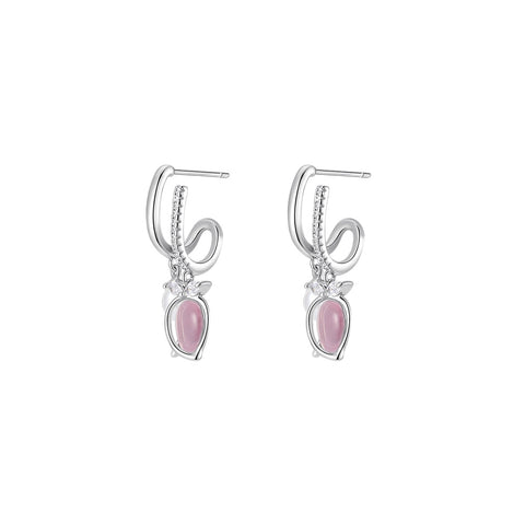 Magic Tulip Drop Pink Earrings