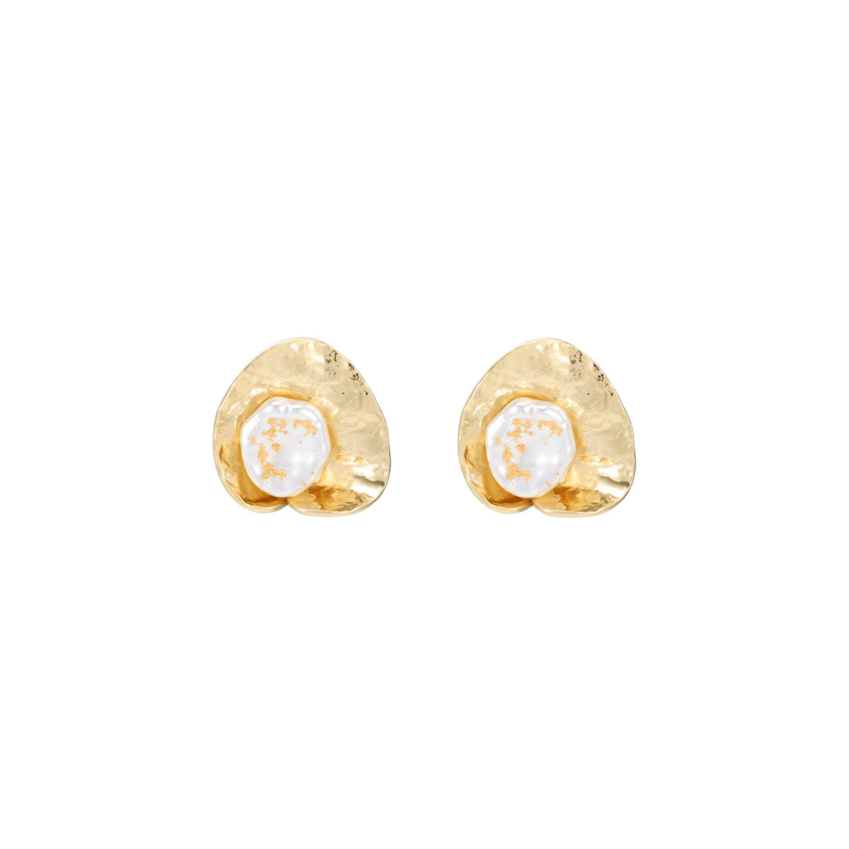 Pearl del Corso Stud Gold Earrings