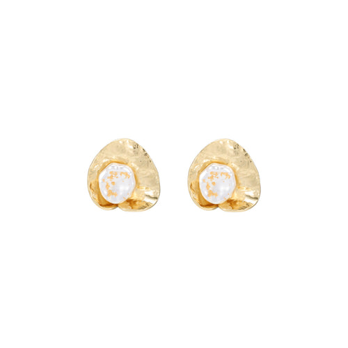 Pearl del Corso Stud Gold Earrings