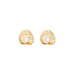 Pearl del Corso Stud Gold Earrings