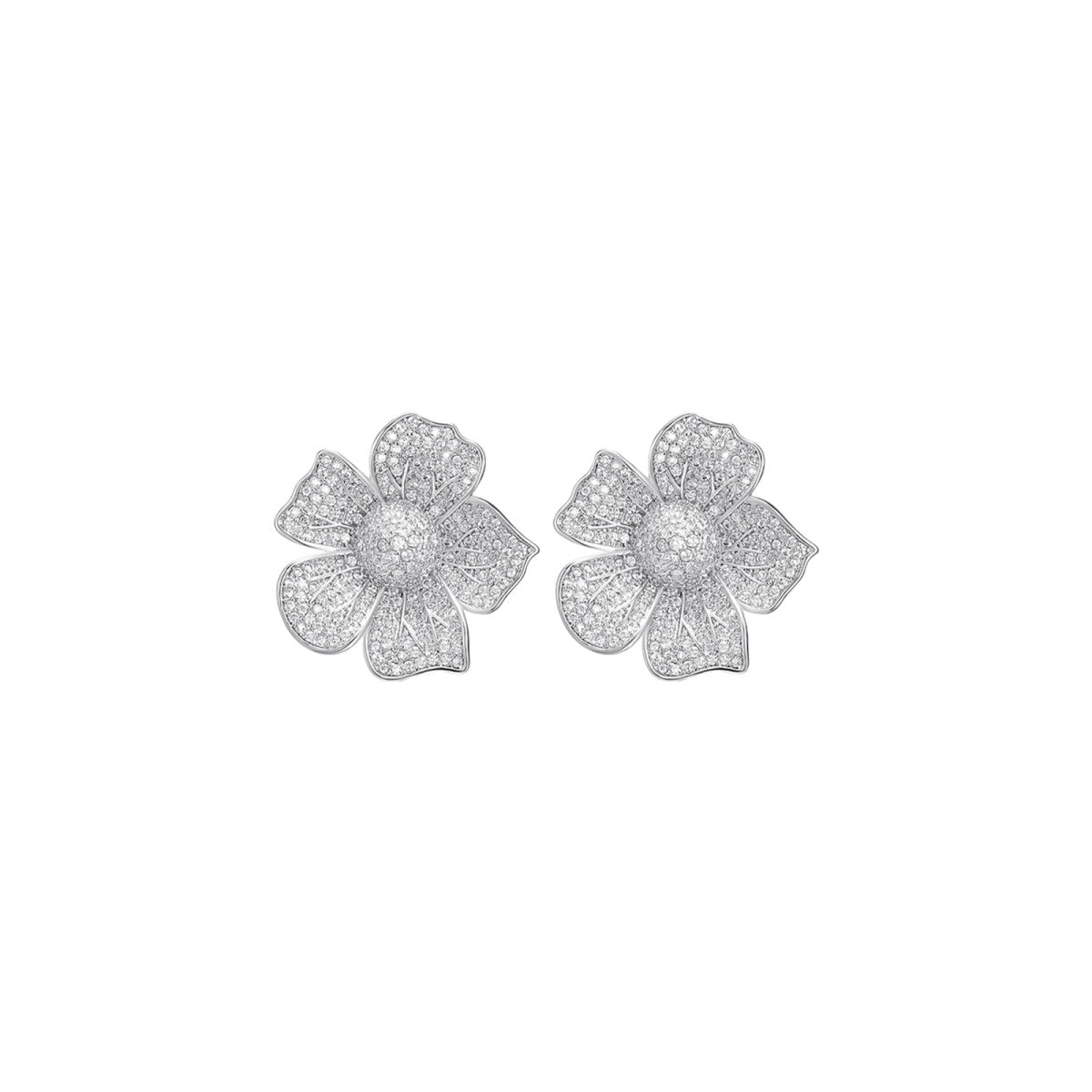 Fancy Botanique Silver Earrings