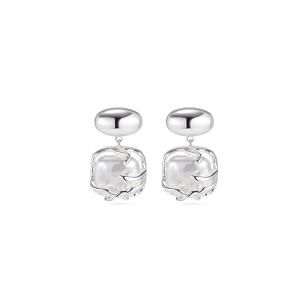 Moonlight Forest Dangle Silver Earrings