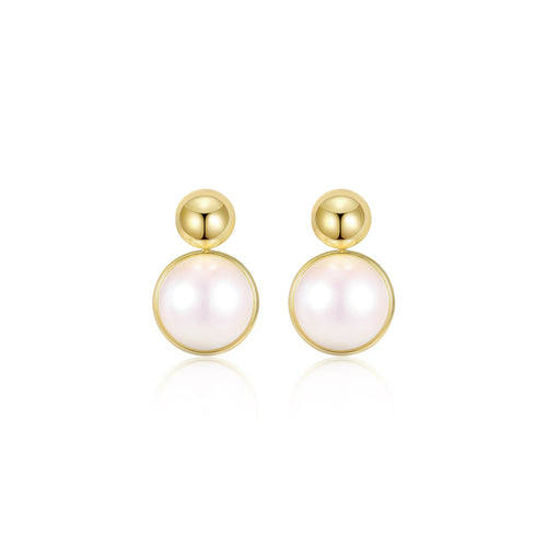 Great Cambridge Droplet Pearl Gold Earrings