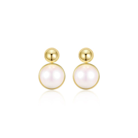 Great Cambridge Droplet Pearl Gold Earrings