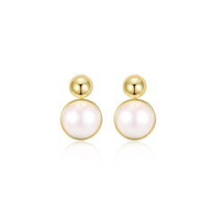 Great Cambridge Droplet Pearl Gold Earrings