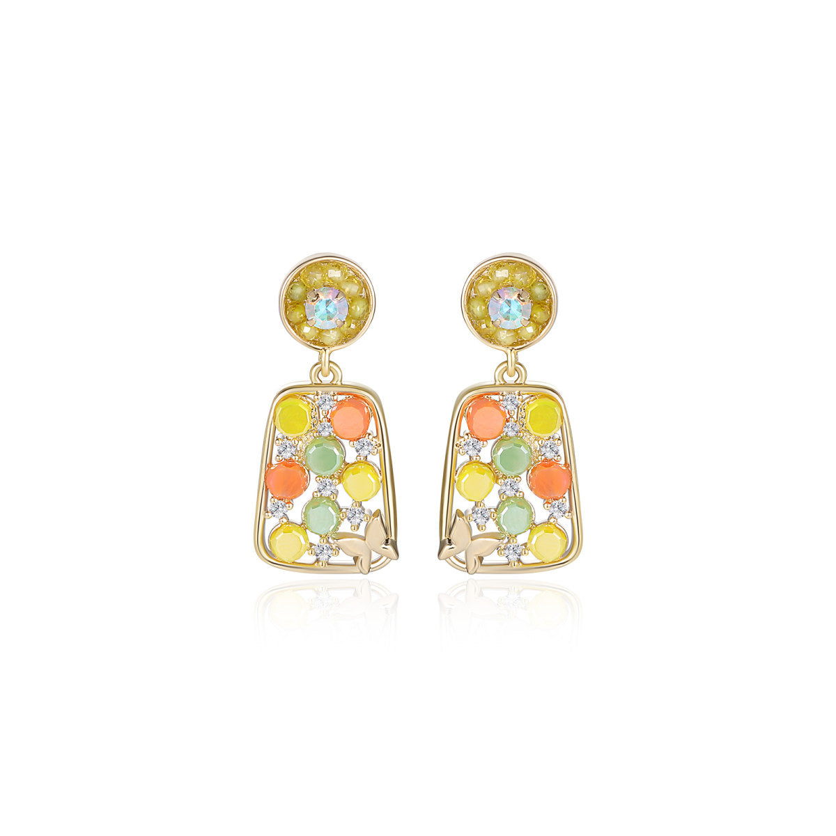 Tempted Butterfly Drop Rainbow Earrings