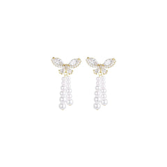 Promenade Butterfly Drop Gold Earrings