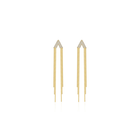 Donatello Tassle Gold Earrings
