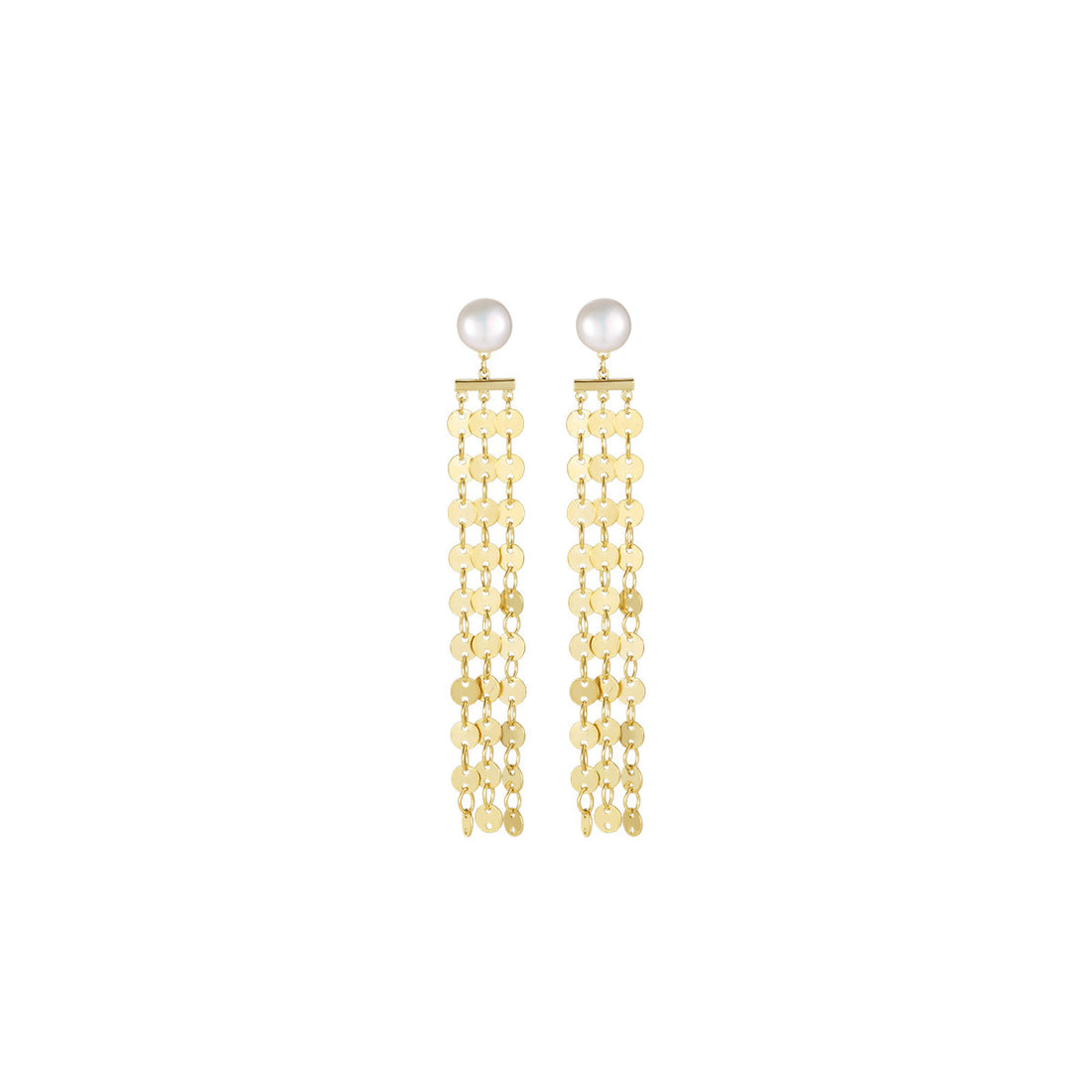 Chainmail Chandelier Gold Earrings