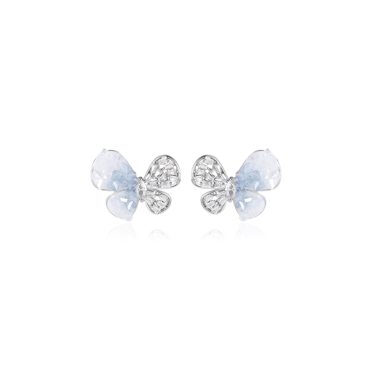 Glacier Butterfly Blue Earrings