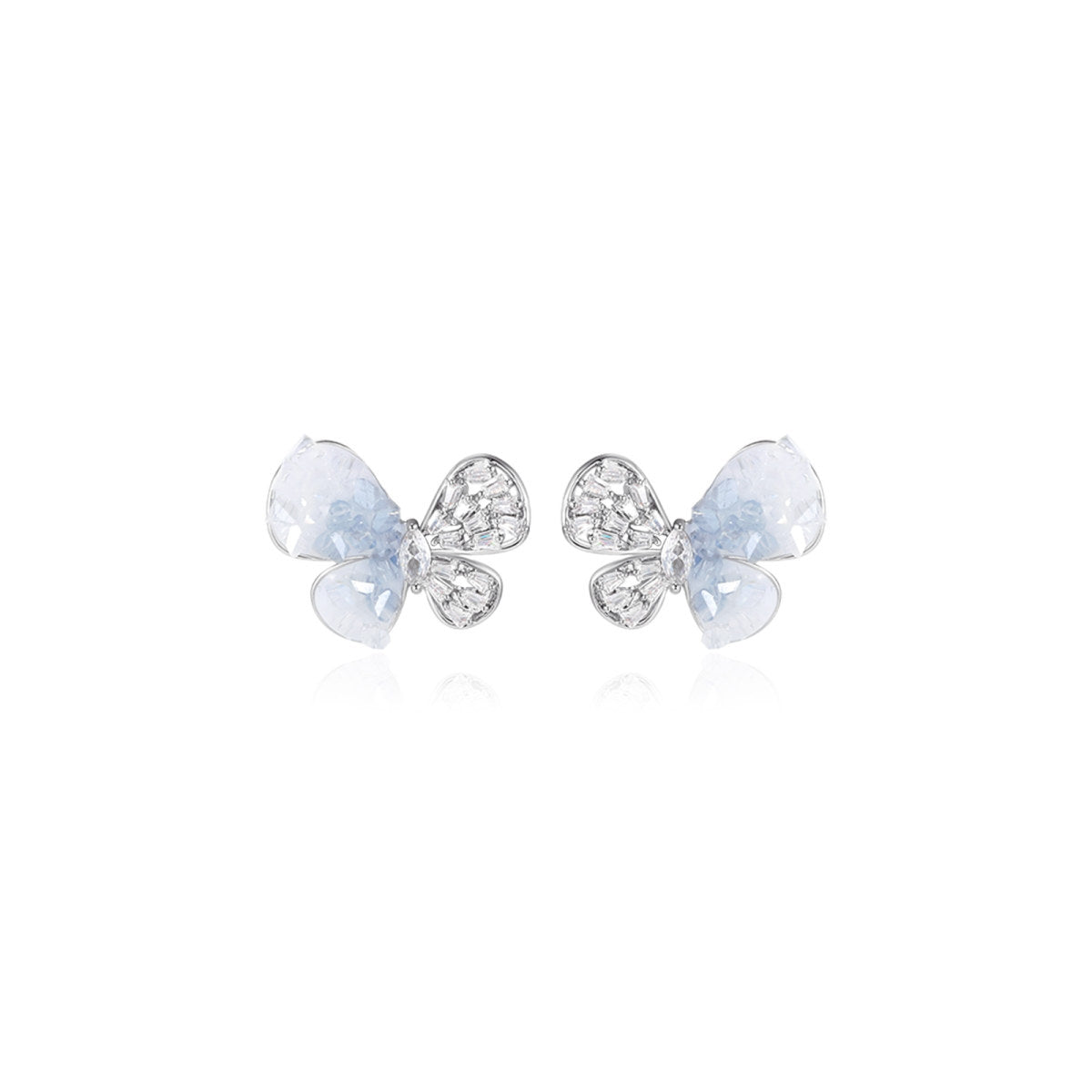 Glacier Butterfly Blue Earrings