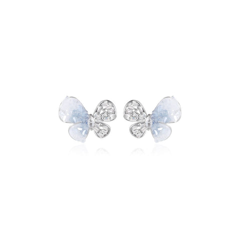 Glacier Butterfly Blue Earrings