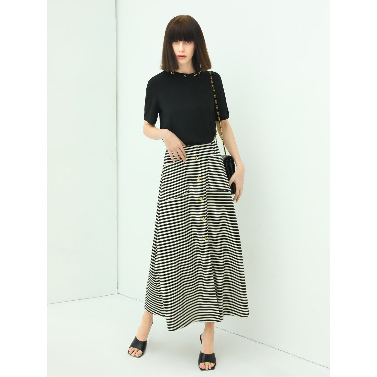 a line maxi striped skirt all stripe 3