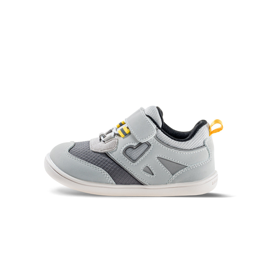 active baby lace with strap walking shoes all grey 1
