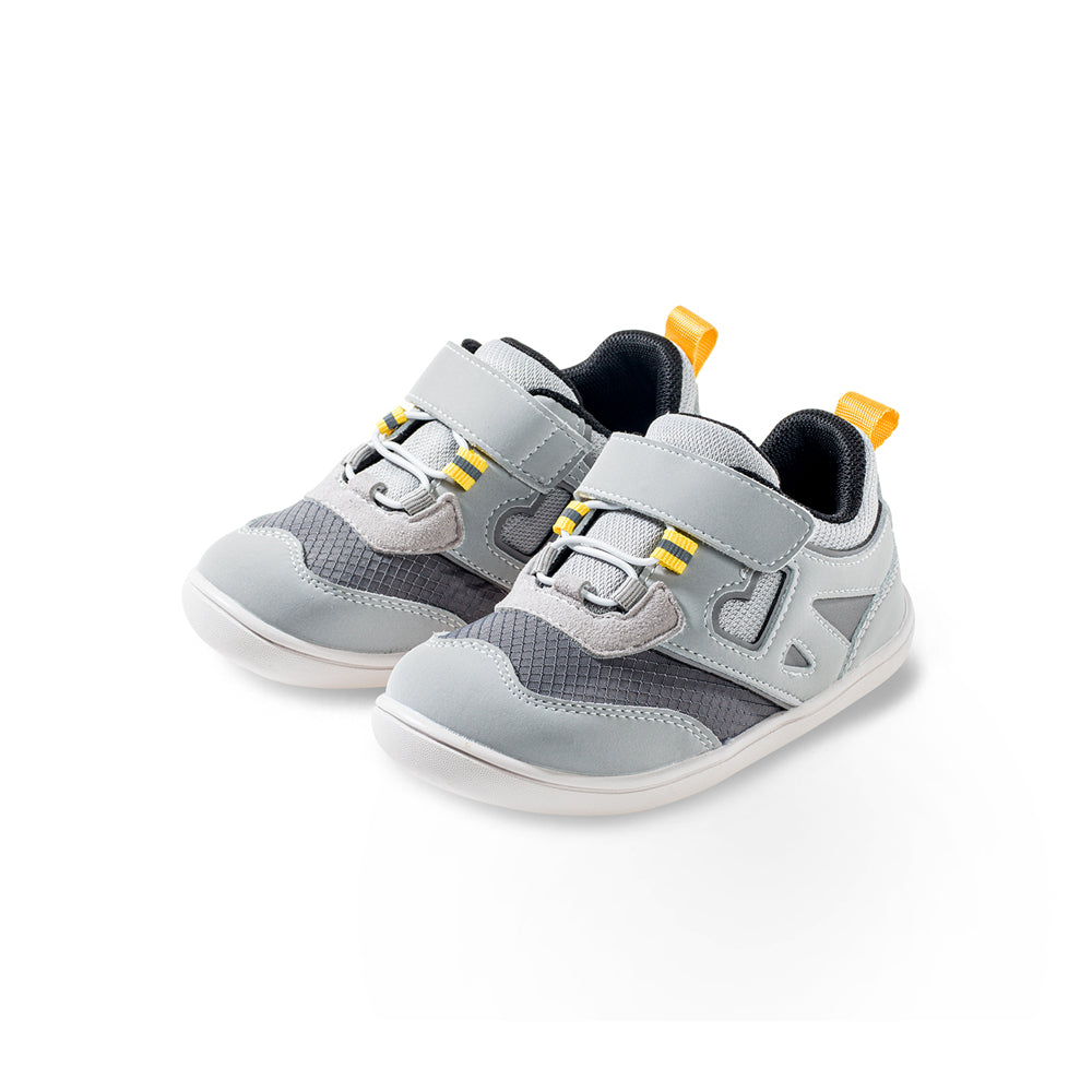active baby lace with strap walking shoes all grey 2