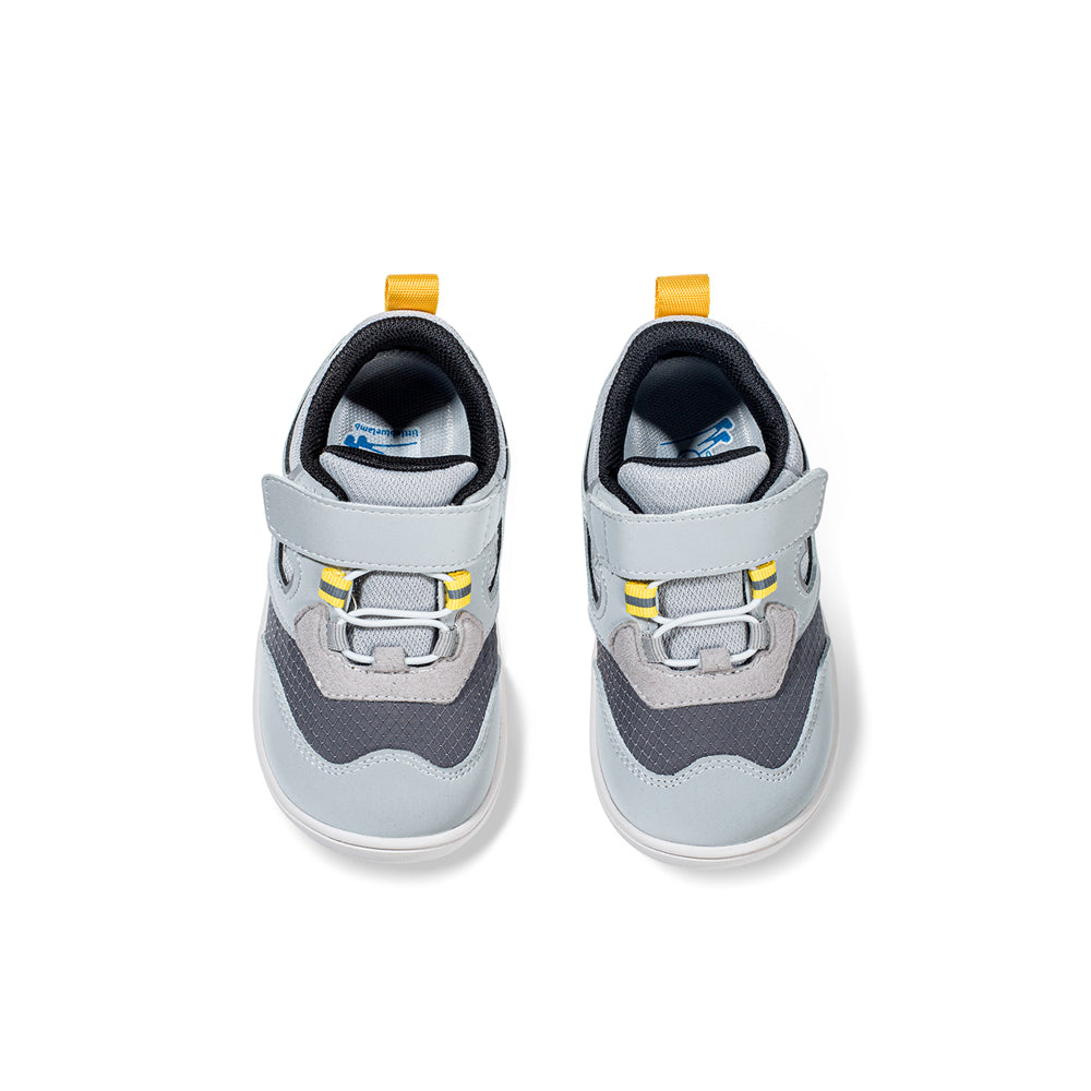 active baby lace with strap walking shoes all grey 4