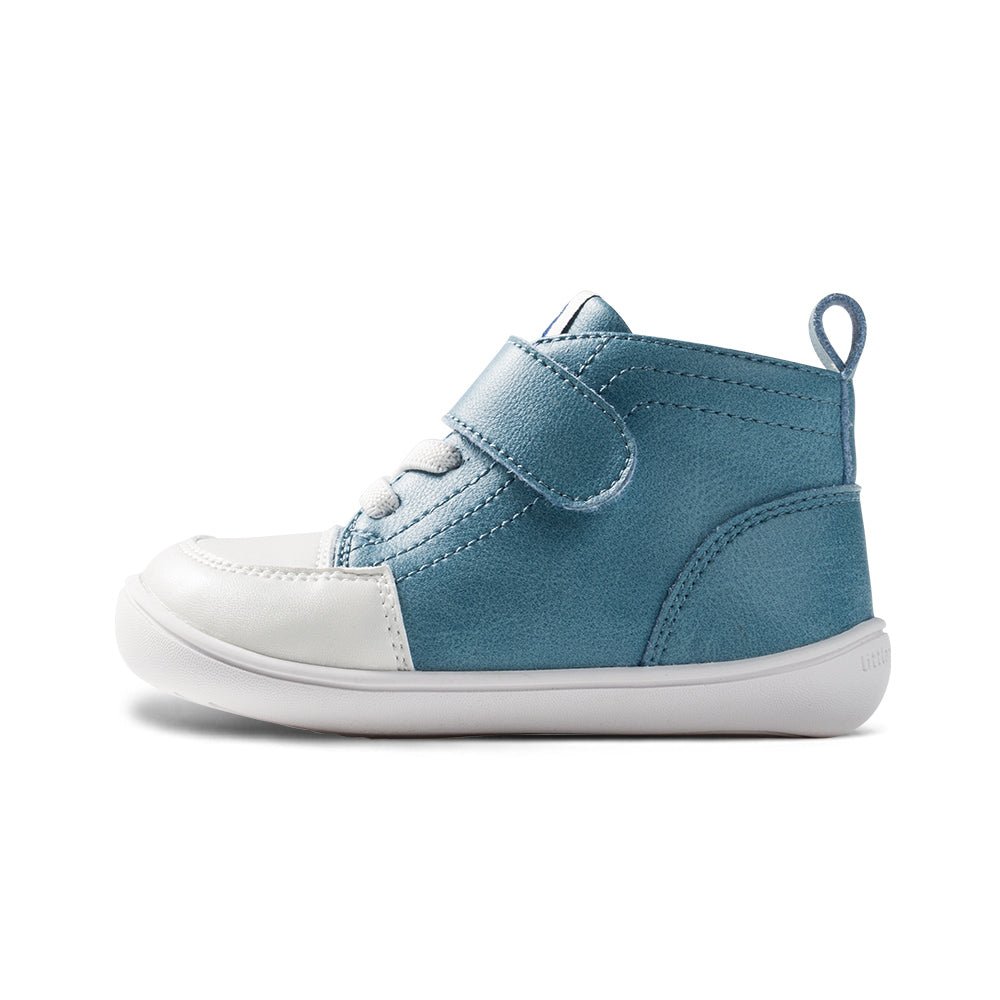 active pre walker mid top baby sneakers all blue 1