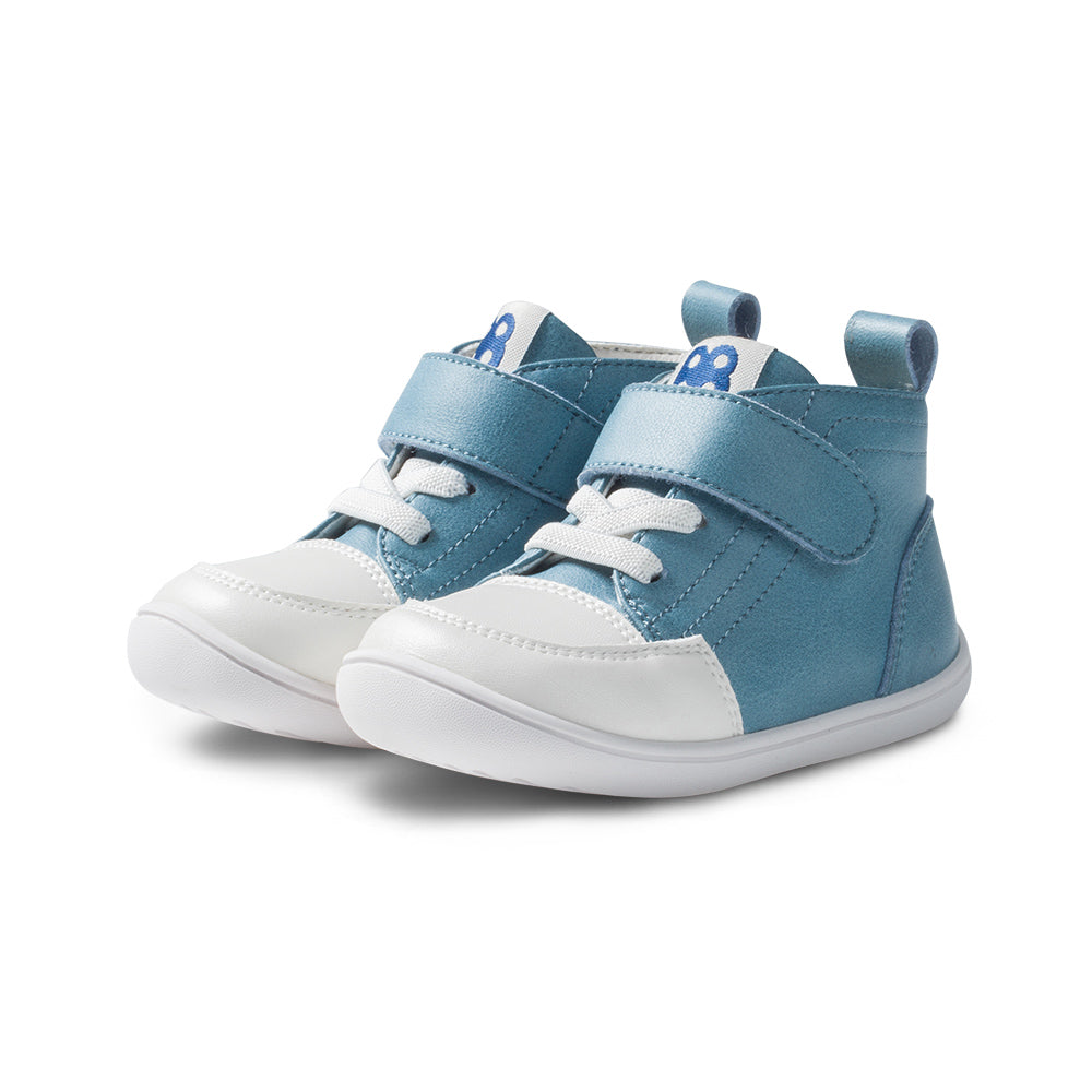 active pre walker mid top baby sneakers all blue 3