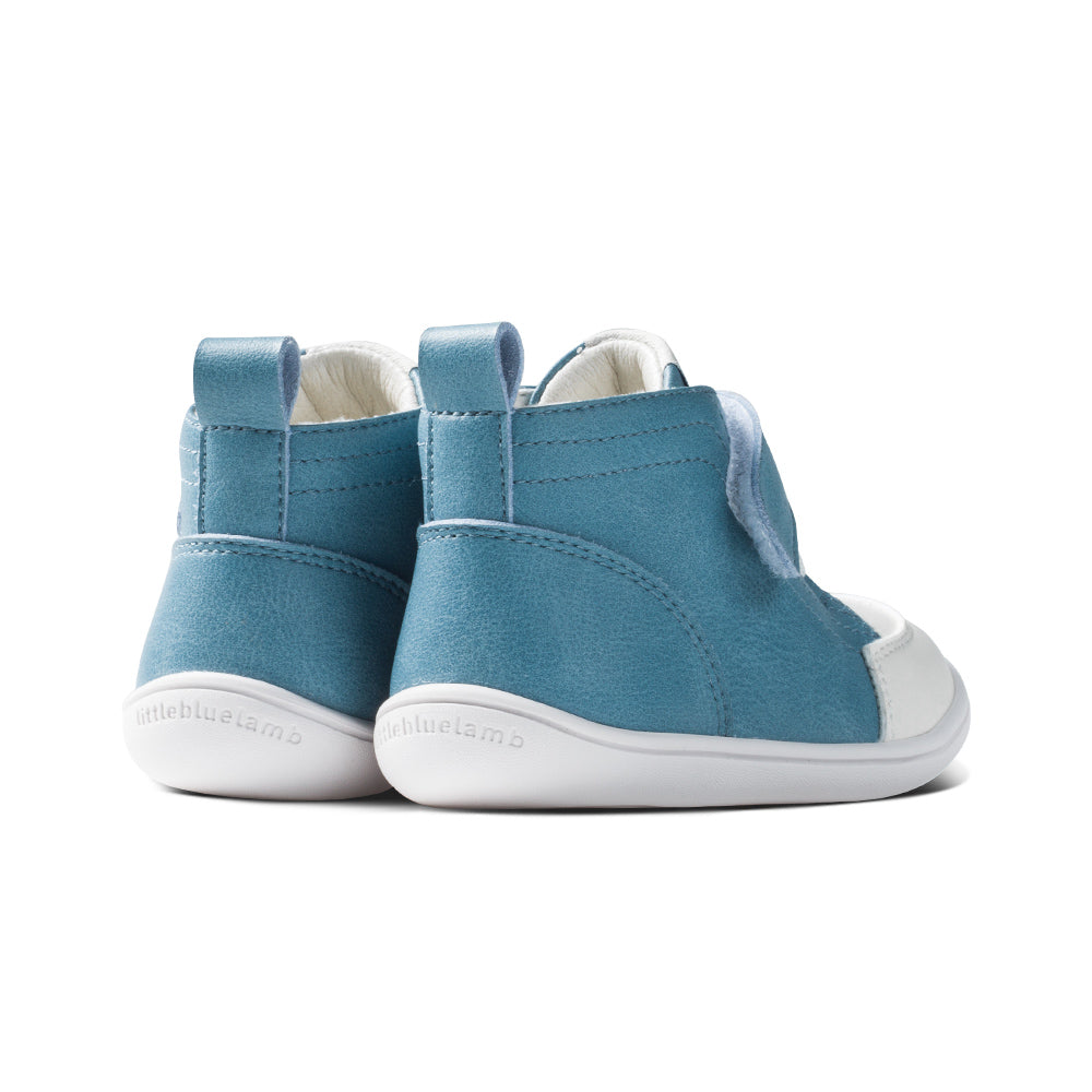 active pre walker mid top baby sneakers all blue 4